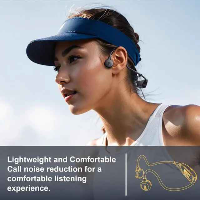 Alt view image 5 of 7 - FOSA Bone Conduction Sport Headphones, 16G MP3 Swimming Diving Headset, Immersive Sound for Cycling, Running, Fitness, with Sticker Pack (Black)