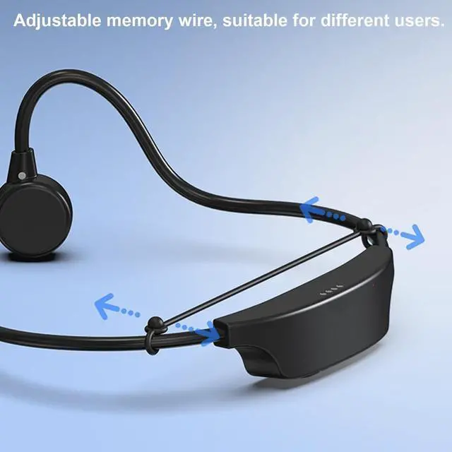 Alt view image 6 of 7 - FOSA Bone Conduction Sport Headphones, 16G MP3 Swimming Diving Headset, Immersive Sound for Cycling, Running, Fitness, with Sticker Pack (Black)