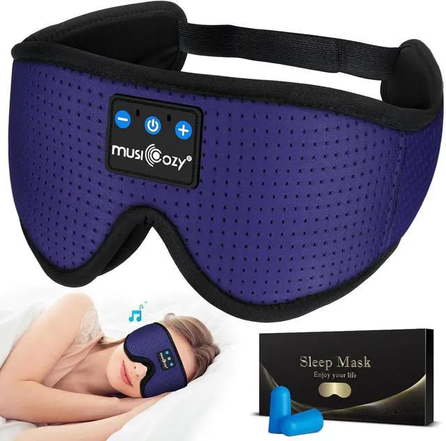 Alt view image 3 of 7 - MUSICOZY Sleep Headphones Bluetooth 5.4 Headband Breathable 3D Sleeping Headphones, Wireless Music Eye Mask Sleep Earbuds for Side Sleepers Office Air Travel Cool Tech Gadgets Unique Gifts, Pack of 2