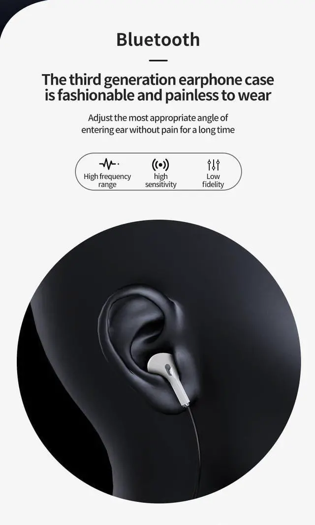 Alt view image 6 of 7 - Wireless Earbuds Bluetooth 5.1 Headphones Neckband Earphones,Ultra Long Life Neck-Mount Headset with Audio Out Port,Mp3 Mode of TF Card, 25H Playtime for Android/iOS Phone,White