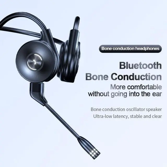 Alt view image 4 of 7 - Bone Conduction Headphones Open Ear Earbuds Headset Wireless Bluetooth 5.3 Noise Reduction Call,IPX6 Waterproof Stereo Surround Sound Sport Earphones for Running,Cycling,Workout,Red