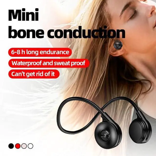 Alt view image 6 of 7 - Bone Conduction Headphones Open Ear Earbuds Headset Wireless Bluetooth 5.3 Noise Reduction Call,IPX6 Waterproof Stereo Surround Sound Sport Earphones for Running,Cycling,Workout,Red