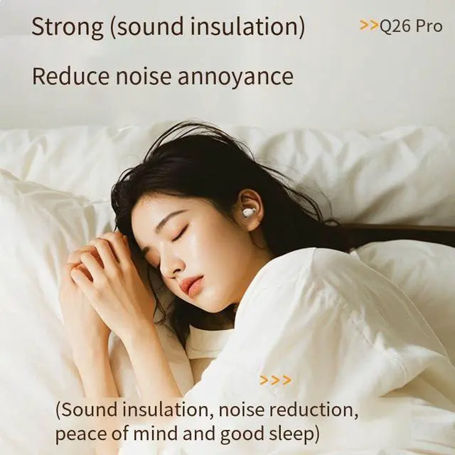 Alt view image 4 of 7 - Headphones Sleep Earbuds Invisible Wireless Bluetooth Ear Buds for Sleeping Noise Cancelling Mini Earbuds,Discreet in-Ear Tiny Earphones for Sleeping,LCD Full-Color Touch Screen for Work,Hiking-Black