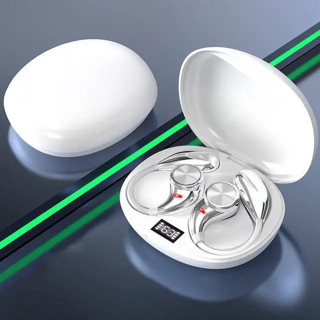 Main image of Open Ear Headphones Bluetooth 5.4 Wireless Earbuds Hooks, Noise Reduction for Call,,120 Hours Playtime & Mic Clear Call Sports,IPX5 Waterproof Sports Fitness Ear Buds for Running Fitness-Beige