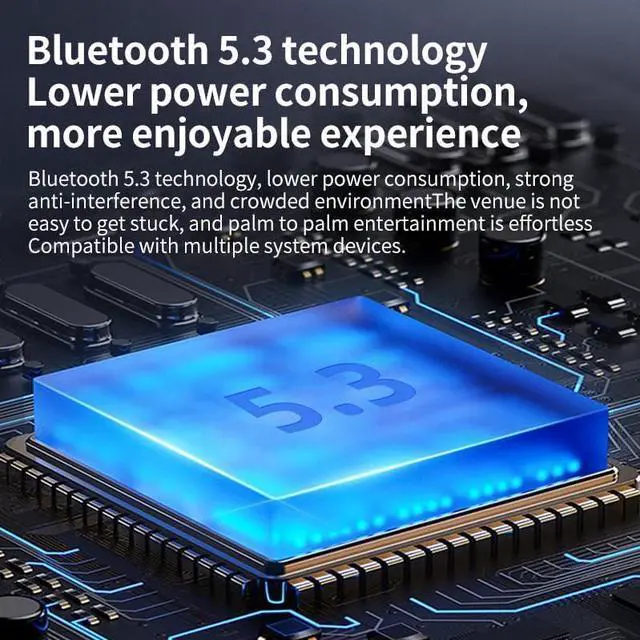 Alt view image 4 of 7 - Wireless Earbud Buds - True Wireless Noise Cancelling Earbuds - Compatible with Apple & Android, Built-in Microphone, IPX5 Rating, Sweat Resistant Earphones, Headphones Bluetooth 5.3 - White