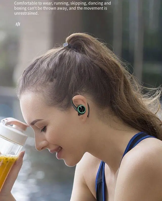 Alt view image 3 of 7 - Wireless Earbuds Earhook Headphones Bluetooth 5.3 with LED Display Charging Case,IPX5 Waterproof in-Ear Ear Buds with Mic,Advanced Active Noise Cancelling,8H Single Use for Android/iOS Phone-White