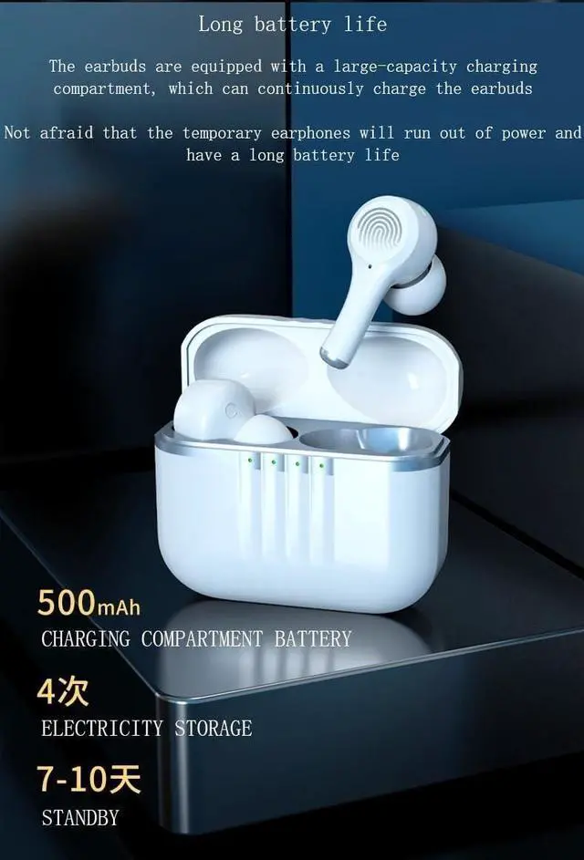 Alt view image 6 of 7 - Wireless Earbuds -in Ear Headphones Wireless Ear Buds Sport Earbuds Bluetooth 5.2 Touch Sensing Deep Bass Stereo and Noise Cancelling with Charging Case, Built-in ENC Noise Cancelling Mic(Black)