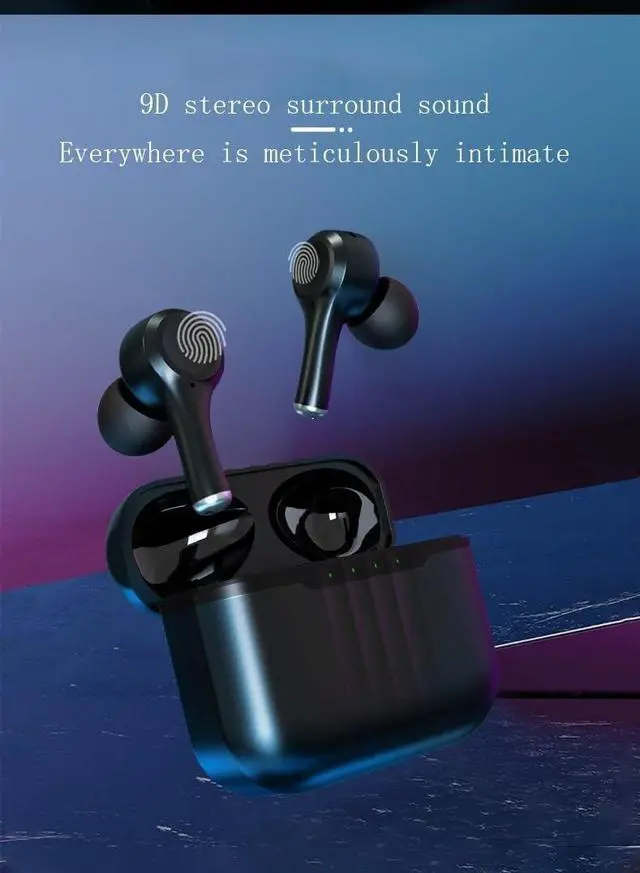 Alt view image 7 of 7 - Wireless Earbuds -in Ear Headphones Wireless Ear Buds Sport Earbuds Bluetooth 5.2 Touch Sensing Deep Bass Stereo and Noise Cancelling with Charging Case, Built-in ENC Noise Cancelling Mic(Black)