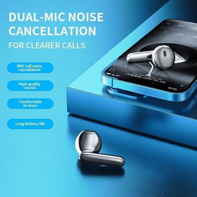 Alt view image 3 of 7 - Wireless Earbuds -Wireless Earbuds Bluetooth V5.3 Headphones,5-6 Hr Playtime Bass Stereo Sound Earphones, Sweatproof Touch Control Built in Mic in-Ear Earphones for Sport Workout Office