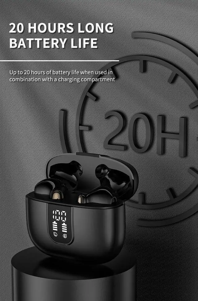 Alt view image 4 of 7 - Wireless Earbuds -Wireless Earbuds Bluetooth V5.3 Headphones,5-6 Hr Playtime Bass Stereo Sound Earphones, Sweatproof Touch Control Built in Mic in-Ear Earphones for Sport Workout Office