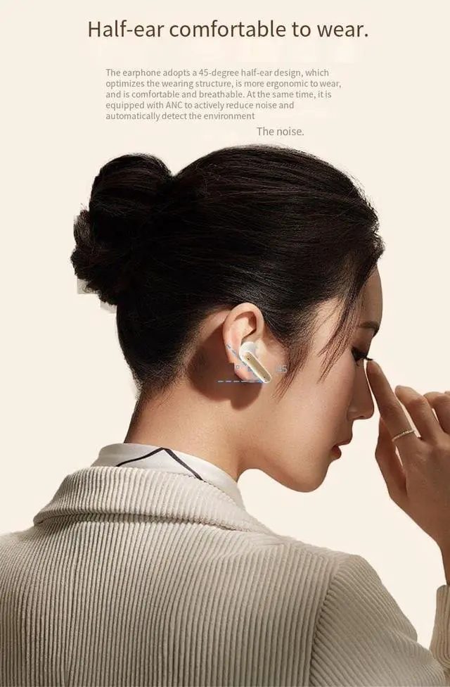 Alt view image 2 of 6 - Wireless Earbuds -Wireless Ear Buds Bluetooth 5.4 in Ear Sport Headphones Deep Bass Stereo and Noise Cancelling Bluetooth Ear Buds with LED Display,Built-in ENC Noise Cancelling Mic(White)