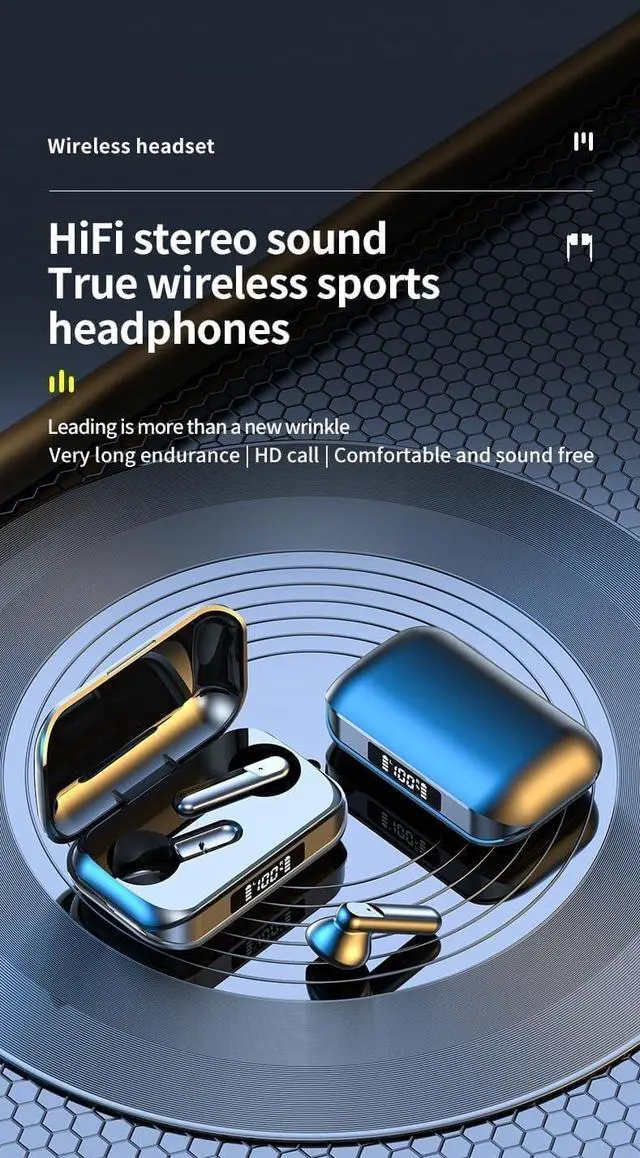 Alt view image 5 of 7 - Wireless Earbuds Bluetooth 5.3 Headphones, Ultra Long Lasting for Phone Laptop PC TV Running Workout(Black)