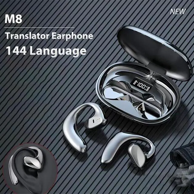 Alt view image 5 of 7 - Roostick Ailymur V2 Language Translators Earbuds, Keilani Talkease Earbud Translators, 144 Languages M8 Earbuds Real Time, (2*White)