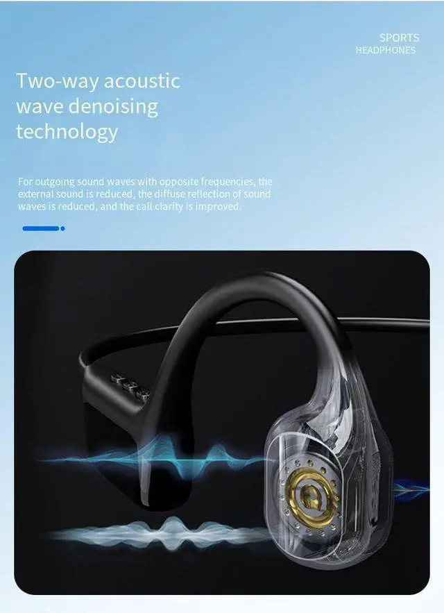 Alt view image 5 of 7 - Bone Conduction Headphones Swimming Headphones Bone Conduction Wireless Earbuds IPX8 Waterproof Headphone for Swimming Music Player Built-in32G Memory Open Ear Sports Earphone,Black