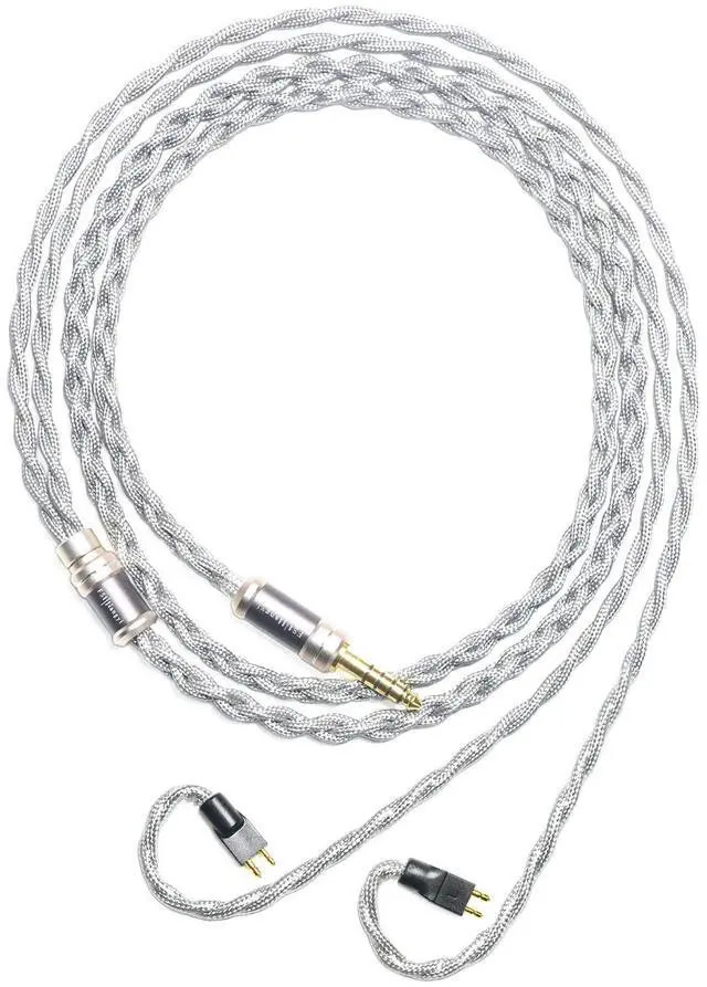 Main image of 6N Single Crystal Silver IEM Cable for FitEar 224 MH334 MH335DW MH335ht Private 222 223 333 Aya TITAN Air2 TG223 333 334 335 EST Universal 4.4mm Balanced Earphone Upgrade Cable (4.4mm Plug)