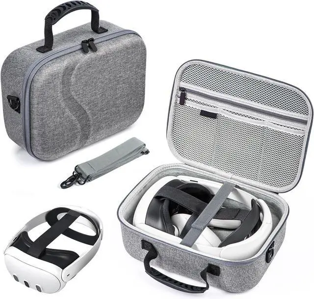 Alt view image 2 of 7 - Portable Travel Carrying Case For Quest3 Shockproof Storage Bag With Handle