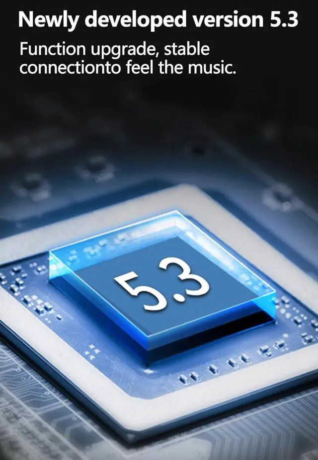 Alt view image 5 of 7 - Bluetooth Headset, Lightweight and Foldable, Stereo with Microphone, Low Latency, Bluetooth 5.3 Headset for Travelling/Telephone/PC -Blue