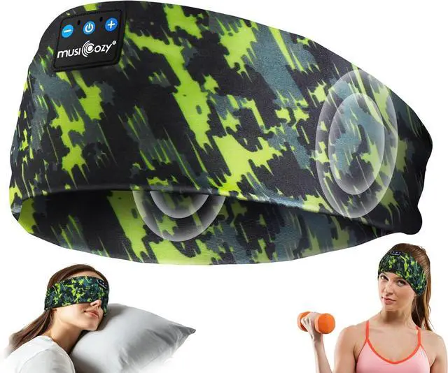 Alt view image 2 of 7 - MUSICOZY Sleep Headphones Bluetooth 5.4 Headband, Sports Wireless Earphones Sweat Resistant Earbuds Sleeping Headphone with Ultra-Thin HD Stereo Speaker for Workout Running Cool Gadgets Unique Gifts