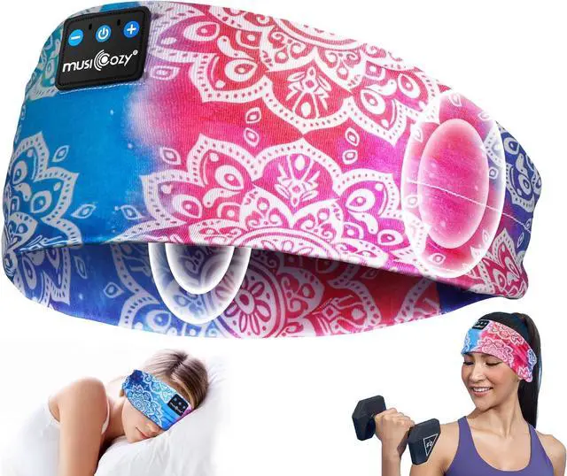 Alt view image 2 of 7 - MUSICOZY Sleep Headphones Bluetooth 5.4 Headband, Sports Wireless Earphones Sweat Resistant Earbuds Sleeping Headphone with Ultra-Thin HD Stereo Speaker for Workout Running Cool Gadgets Unique Gifts