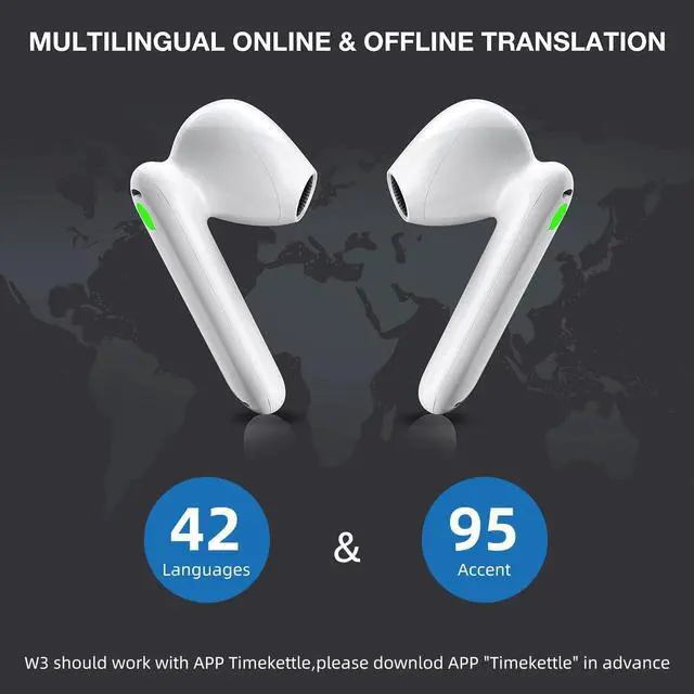 Alt view image 7 of 7 - Timekettle WT2 Edge W3 Translator Device,Bidirection Simultaneous Translation, Translator Earbuds with 40 Languages, Real time Translator,Fast Reaction with Revolutionary Al Tech, Online Version
