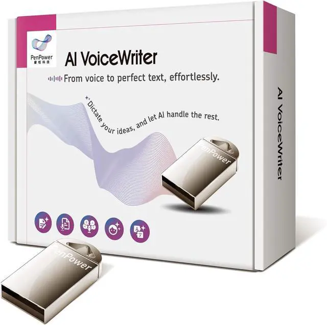 Main image of AI VoiceWriter  Smart Dictation & AI Writing Assistant for Windows & Mac | USB Dongle & Mobile App for Voice Input, Proofreading, Rewriting & Multilingual Support