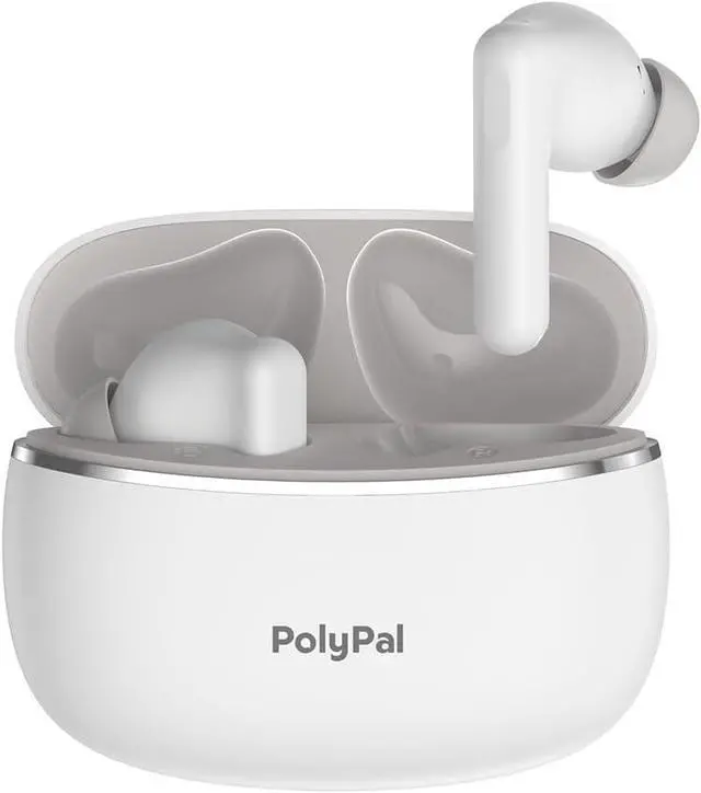 Main image of Polypal P1 AI Translation Earbuds Supports 138 Languages Real-Time Spanish English Interpreter Headphones Ideal for Live Speech Online Meetings Learning Travel Compatible with iOS and Android