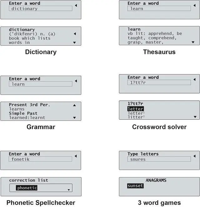 Alt view image 3 of 6 - LEXiBOOK D650EN The English Dictionary, Definitions, Thesaurus, Grammar, Phonetic Spellchecker, with Battery, Blue/Grey