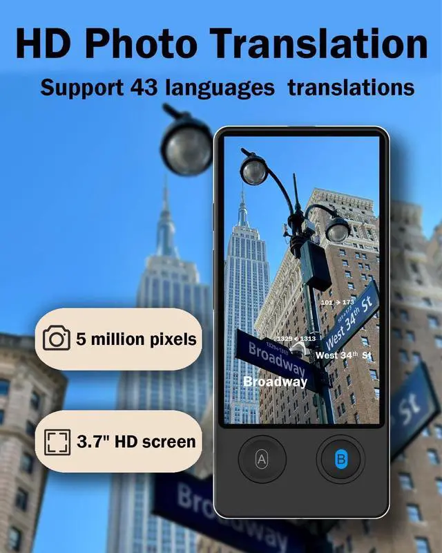 Alt view image 5 of 7 - Wooask Offline Language Translator W12 Upgraded Version No WiFi Needed, Supports 144 Languages Translation Photo Translation High Accraucy Fast Translator