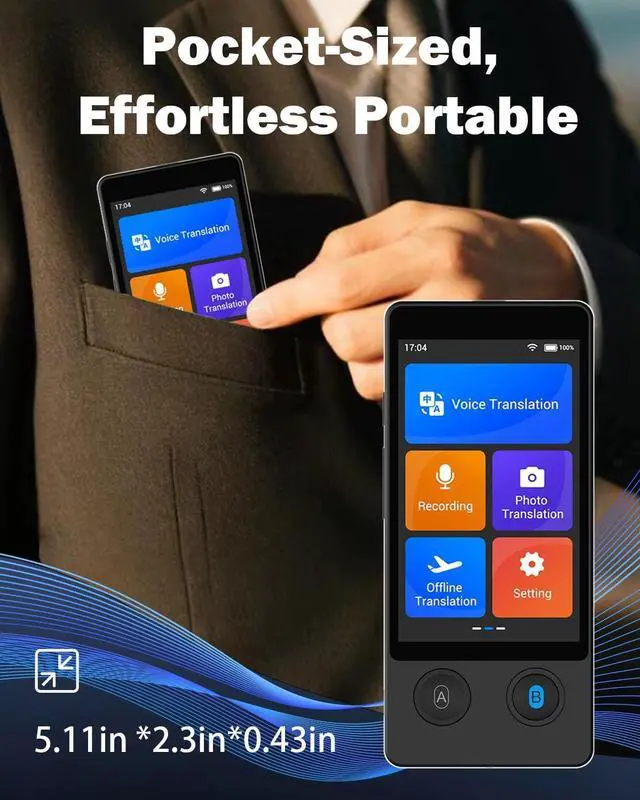 Alt view image 6 of 7 - Wooask Offline Language Translator W12 Upgraded Version No WiFi Needed, Supports 144 Languages Translation Photo Translation High Accraucy Fast Translator