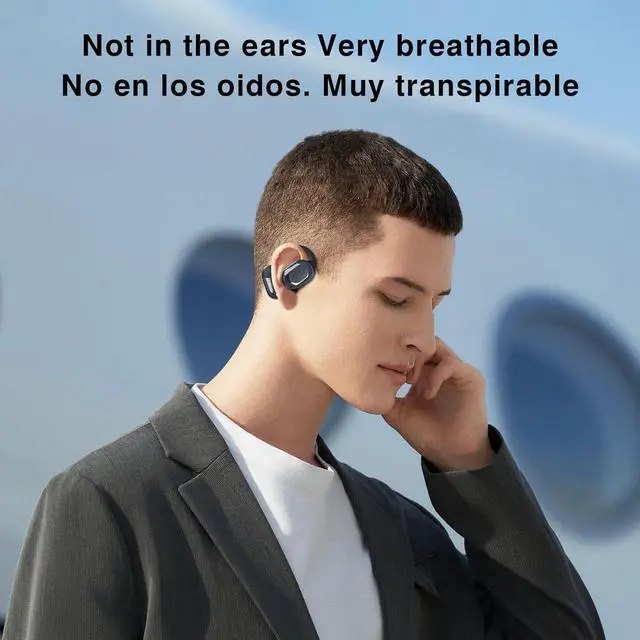 Alt view image 7 of 7 - ZIHNIC S05A Wireless 3-Mode Translation Earphones - Real-Time Language Translation, 135 Languages Included, Comfortable Ear Hooks, IPX5 Waterproof, Compatible with Phone, Android Phone-Black