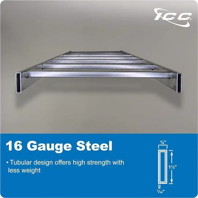 Alt view image 3 of 7 - Ladder Rack 5-Foot Cable Runway Network Rack-to-Wall Mount Kit  Includes 5' Ladder Rack, Mounting Brackets & Hardware, Made in USA