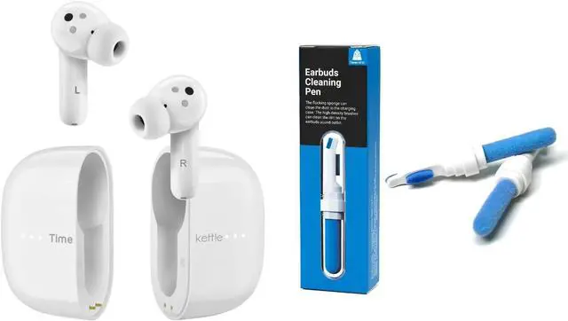 Main image of Timekettle M3 Language Translator Earbuds, Two-Way Translator Device with APP for 40 Languages and 13 Offline Translation Packs, Offline Version, White Bundle with 1 Earbuds Cleaning Pen