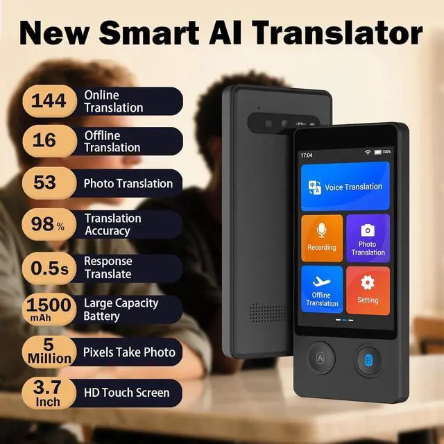 Alt view image 2 of 7 - Wooask Offline Language Translator W12 Upgraded Version No WiFi Needed, Supports 144 Languages Translation Photo Translation High Accraucy Fast Translator