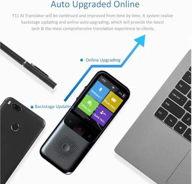 Alt view image 5 of 7 - Docooler Portable Language Translator Device, Voice Interpreter with 134 Languages Voice, Translating 10 Offline Translation Recording Photo Translation for Travel Business Study Use