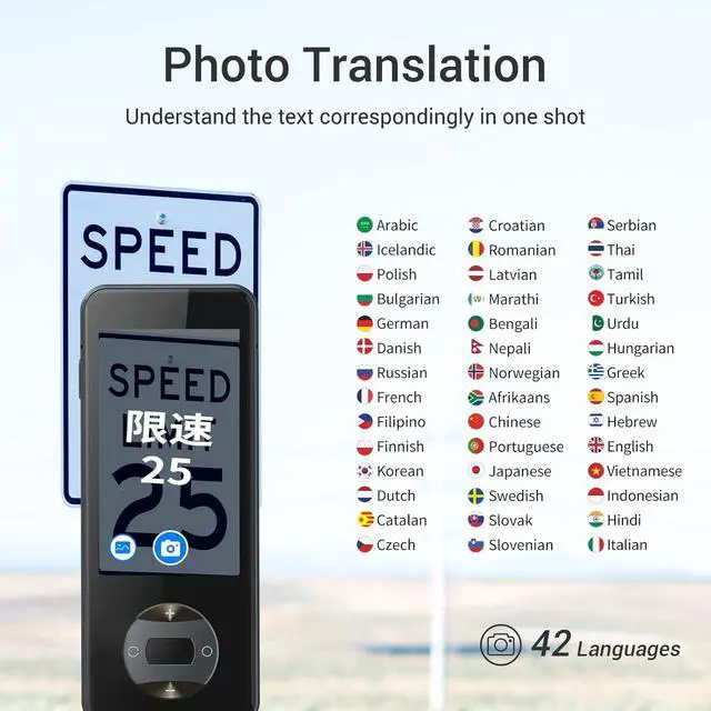 Alt view image 5 of 7 - Wooask W10 Offline Language Translator Device Accurate Online Offline Translation Instant Voice Translation in 144 Different Languages and Accents for Learning, Travel Business