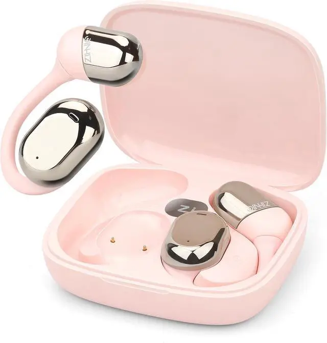 Main image of ZIHNIC S05A Wireless 4-Mode Translation Earphones - Real-Time Language Translation, 150+Languages Included, Comfortable Ear Hooks, IPX5 Waterproof, Compatible with Phone, Android Phone-Pink