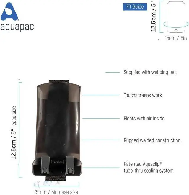 Alt view image 3 of 7 - Aquapac Waterproof Case For Radio Microphone Mini, 5 Year Warranty, Made in the UK, Professional Sound Engineer, For Wired Electronic Devices