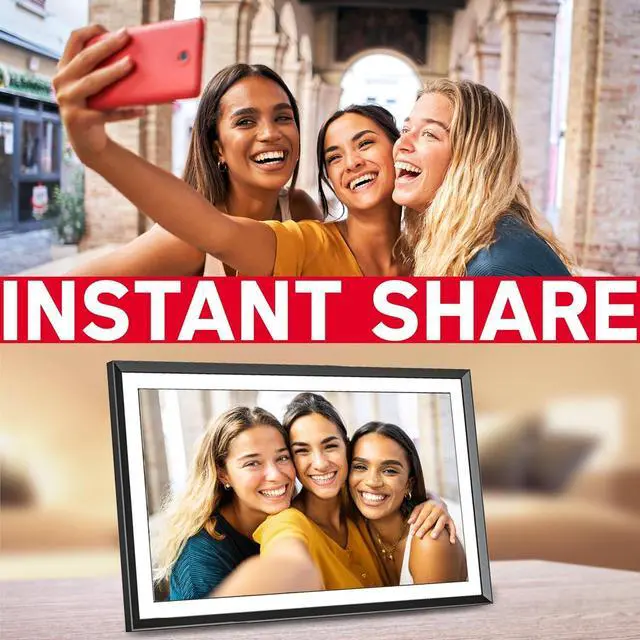 Alt view image 6 of 7 - AGFA Photo Connected Digital Photo Frame Realiview APF1560 Wi-Fi 15.6" LCD - Display Photos/Videos, Clock, Weather, Auto Rotation, 32GB Memory, FRAMEO iOS/Android App Included - Black