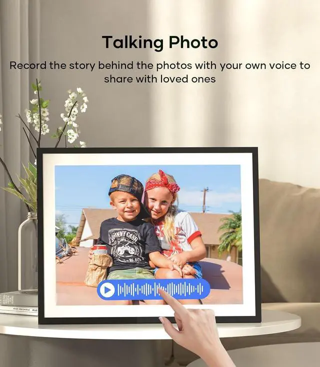 Alt view image 5 of 7 - Cozyla Digital Picture Frame Large 17 Inch Digital Photo Frame Share Pictures via Email Google Photos Web Browser App Electronic Picture Frame Slideshow Free Unlimited Storage Video Picture Frame Mat