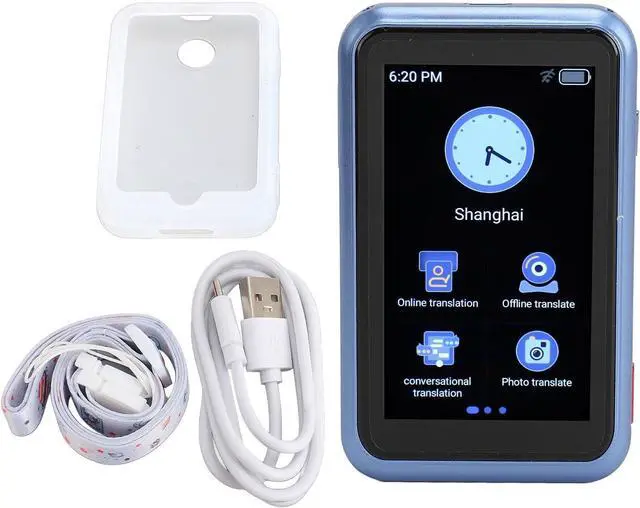 Alt view image 7 of 7 - Language Translator Device, Portable Instant Translator with 3.0inch Touchscreen, 138 Languages High Accuracy Smart HD Noise Reduction AI Voice Translator for Travel