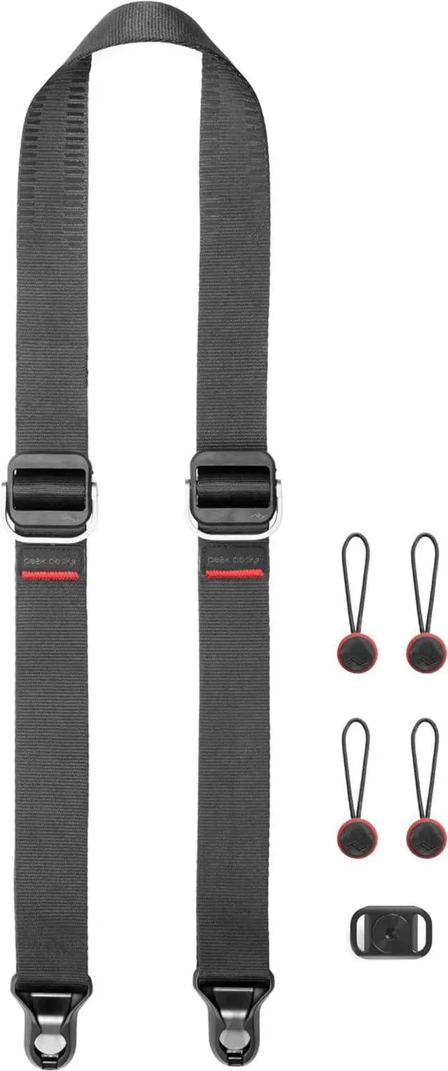 Alt view image 3 of 6 - Peak Design Slide Lite Camera Strap, Black, Configurable as a Sling, Neck or Shoulder Strap, Quick Release and Connection, Smooth and Grippy Side, Camera Straps for Photographers, 200 lb Capacity