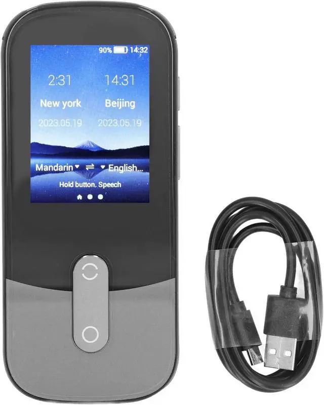 Alt view image 6 of 7 - Language Translation Device, Grey 119 Languages Supported Translator for Travel Business Learning, Ag8wbnu45o