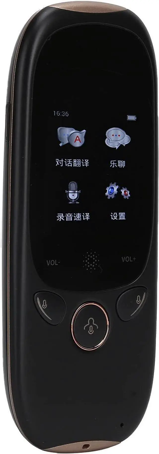 Alt view image 3 of 7 - K1 Smart Voice Translator 45 Languages 2.0 Inch Touch Screen Translation Machine 4.0BT WiFi Long Battery Life Mini (Black)