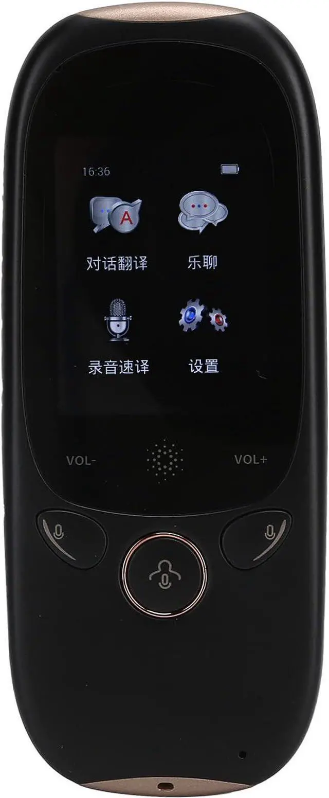 Alt view image 4 of 7 - K1 Smart Voice Translator 45 Languages 2.0 Inch Touch Screen Translation Machine 4.0BT WiFi Long Battery Life Mini (Black)