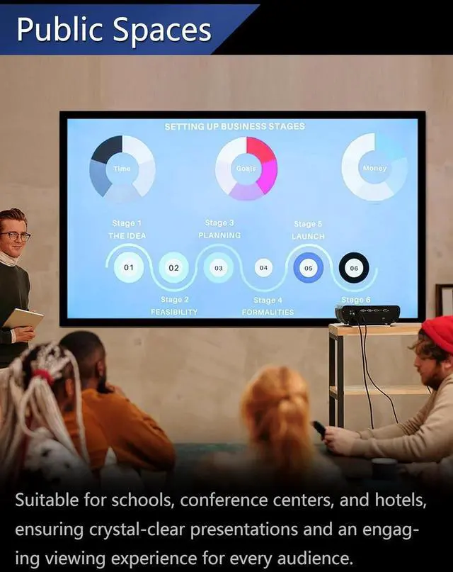 Alt view image 7 of 7 - 120 inch Projector Screen, 2.0 High Gain 16:9 8K 4K Ultra HD 3D Fixed Frame Projector Screen for Indoor Movie Video Home Theater Cinema Office Bedroom (120Inch HD Screen)