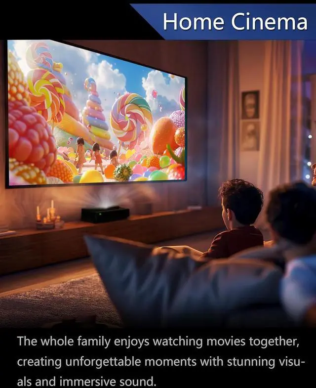 Alt view image 3 of 7 - 120 inch Projector Screen, 2.0 High Gain 16:9 8K 4K Ultra HD 3D Fixed Frame Projector Screen for Indoor Movie Video Home Theater Cinema Office Bedroom (120Inch HD Screen)
