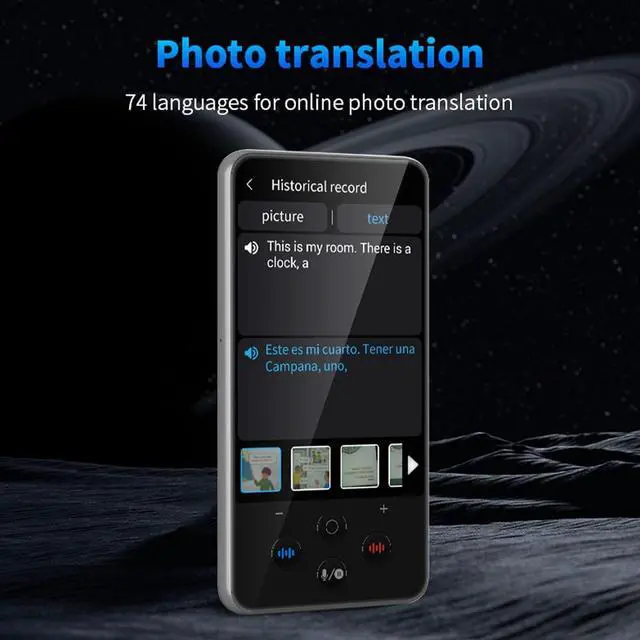 Alt view image 6 of 7 - Language Translator Device with 138 Online Translation, Dual Mic Offline Smart Voice for Work and Study, Touch Screen, Photo Translation, Real-Time Interpretation