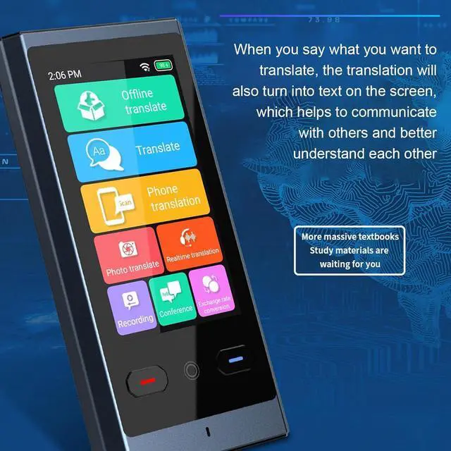 Alt view image 5 of 7 - Translator Device, Smart Voice Translator Language Translator Device Translation Device with 3 Inch Touchscreen 138 Languages Online 15 Languages Offline 2 Way Real Time