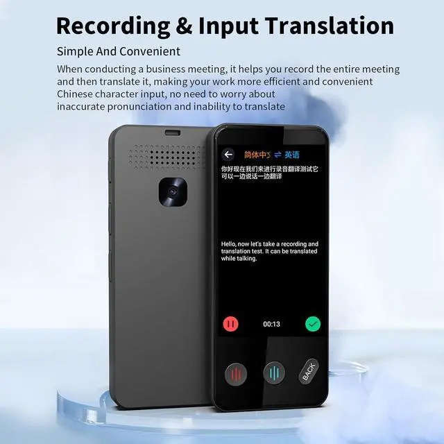 Alt view image 4 of 7 - Docooler Language Translator Device, 3.4" IPS Screen Instant Translation Machine, Two Way Language Translator with 139 Languages, Real-Time Translator Device,Online/Offline/AI/Voice/Photo Translation