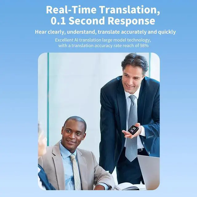 Alt view image 6 of 7 - Docooler Language Translator Device, 3.4" IPS Screen Instant Translation Machine, Two Way Language Translator with 139 Languages, Real-Time Translator Device,Online/Offline/AI/Voice/Photo Translation